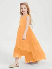Cascading Skirt Boho Dresses for Junior Bridesmaids Tangerine