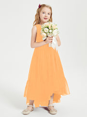 Cascading Skirt Boho Dresses for Junior Bridesmaids Tangerine
