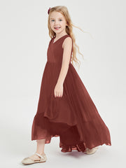Cascading Skirt Boho Dresses for Junior Bridesmaids Terracotta