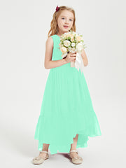 Cascading Skirt Boho Dresses for Junior Bridesmaids Turquoise