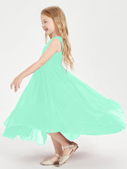Cascading Skirt Boho Dresses for Junior Bridesmaids Turquoise