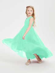 Cascading Skirt Boho Dresses for Junior Bridesmaids Turquoise