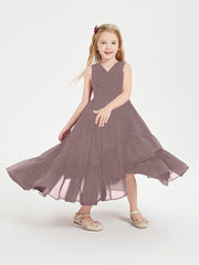 Cascading Skirt Boho Dresses for Junior Bridesmaids Vintage Mauve