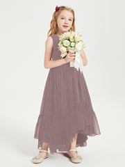 Cascading Skirt Boho Dresses for Junior Bridesmaids Vintage Mauve