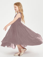 Cascading Skirt Boho Dresses for Junior Bridesmaids Vintage Mauve