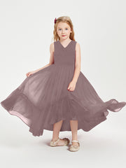 Cascading Skirt Boho Dresses for Junior Bridesmaids Vintage Mauve