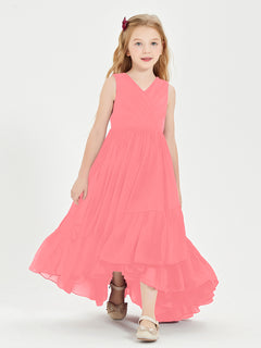 Cascading Skirt Boho Dresses for Junior Bridesmaids Watermelon