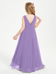 Modern Asymmetrical Cowl Neck Junior Bridesmaid Dresses Tahiti