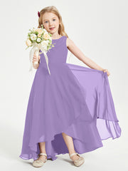 Modern Asymmetrical Cowl Neck Junior Bridesmaid Dresses Tahiti