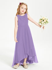 Modern Asymmetrical Cowl Neck Junior Bridesmaid Dresses Tahiti