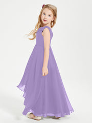 Modern Asymmetrical Cowl Neck Junior Bridesmaid Dresses Tahiti