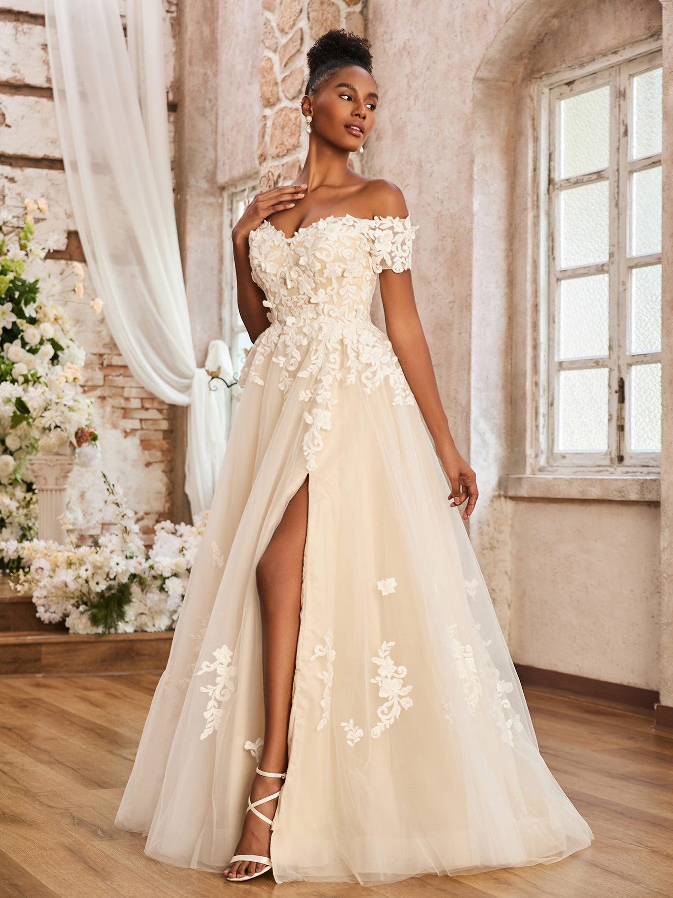 Bridal Party Champagne Coloured Bridesmaid Dresses Uk A-Line Lace