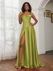 Cowl Neck Ruched Backless Dress With Slit Clover Plus Size