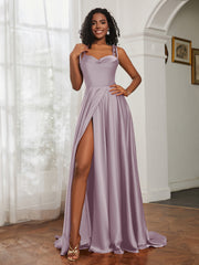Cowl Neck Ruched Backless Dress With Slit Dusk