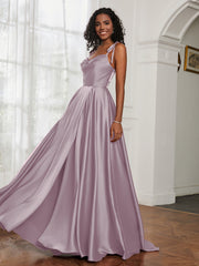 Cowl Neck Ruched Backless Dress With Slit Dusk