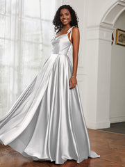 Cowl Neck Ruched Backless Dress With Slit Ivory