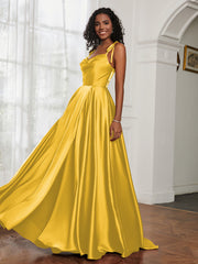Cowl Neck Ruched Backless Dress With Slit Marigold