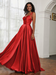 Cowl Neck Ruched Backless Dress With Slit Red