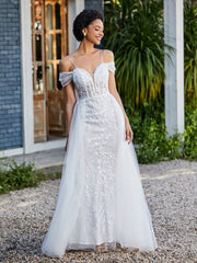 Spaghetti Straps Sheath Tulle Prom Dresses Ivory Plus Size