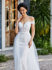 Spaghetti Straps Sheath Tulle Prom Dresses Ivory Plus Size
