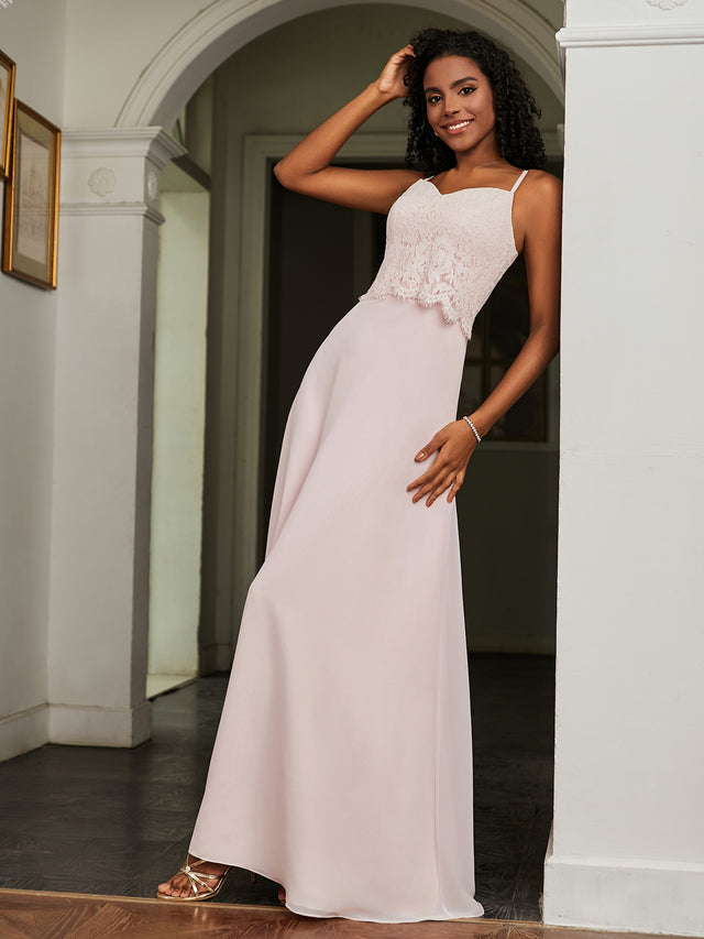 Sweetheart Spaghetti Straps Chiffon A-Line Dress Dusty Blue Plus Size