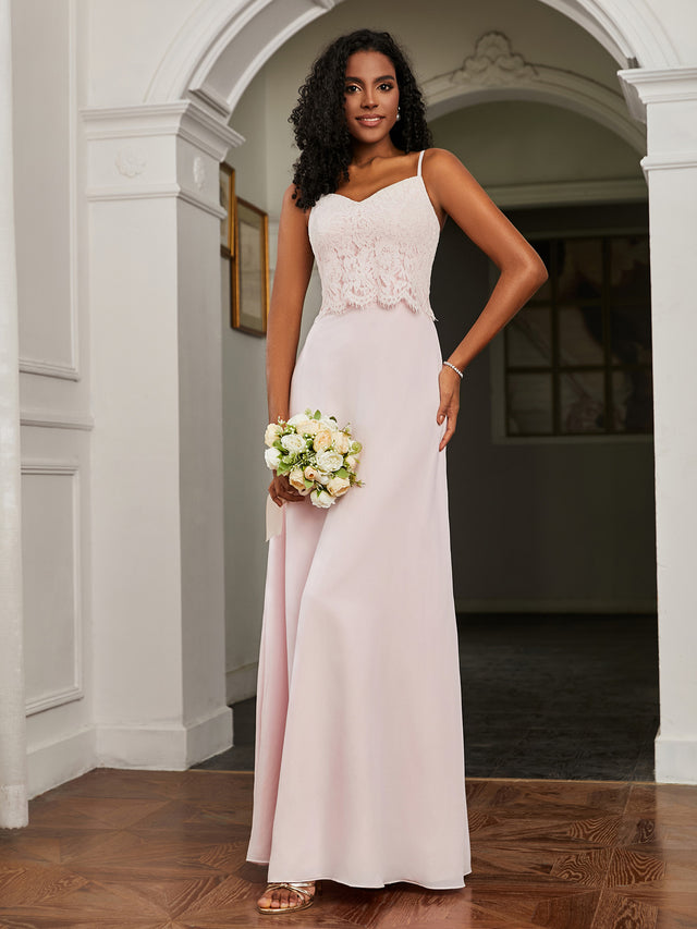 Sweetheart Spaghetti Straps Chiffon A-Line Dress Terracotta Plus Size