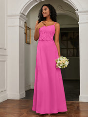 Sweetheart Spaghetti Straps Chiffon A-Line Dress Azalea Plus Size