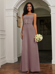 Sweetheart Spaghetti Straps Chiffon A-Line Dress Dusk Plus Size