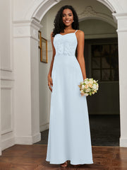 Sweetheart Spaghetti Straps Chiffon A-Line Dress Mist Plus Size