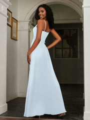 Sweetheart Spaghetti Straps Chiffon A-Line Dress Mist Plus Size