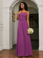Sweetheart Spaghetti Straps Chiffon A-Line Dress Orchid Plus Size