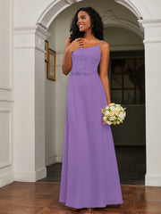 Sweetheart Spaghetti Straps Chiffon A-Line Dress Tahiti Plus Size