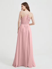 Spaghetti Strap Bridesmaid Dress with Pockets Dusty Rose
