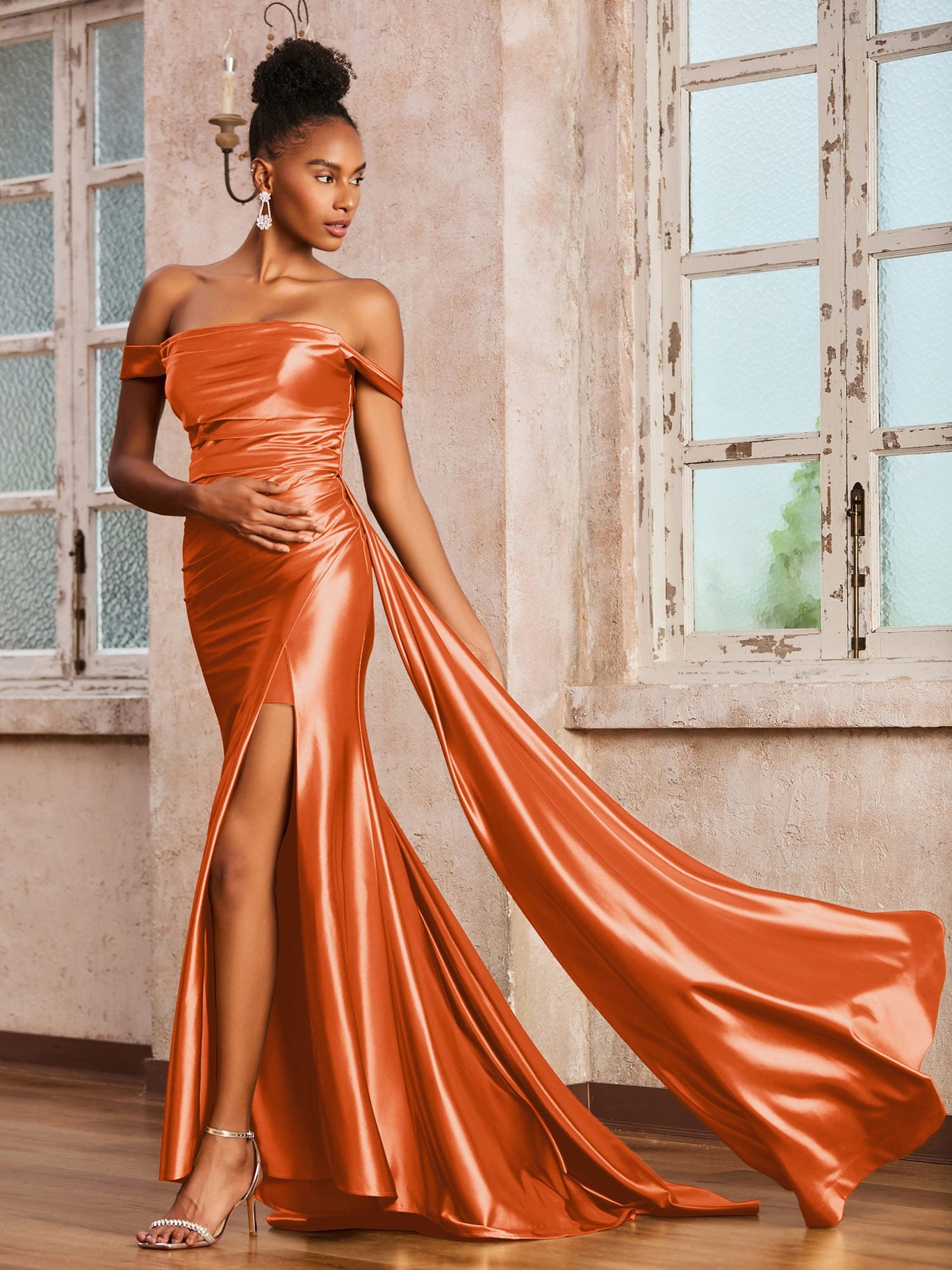 Burnt Sunset Orange Bridesmaid Dresses Burnt Orange Bridesmaid Dresses Rust  Dresses Lavetir