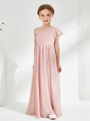 Flutter Sleeve Junior Bridesmaid Dresses Dusty Rose