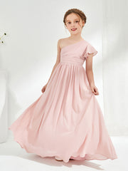 Flutter Sleeve Junior Bridesmaid Dresses Dusty Rose