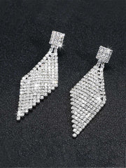 Diamond-Shaped Long Earrings