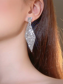 Diamond-Shaped Long Earrings