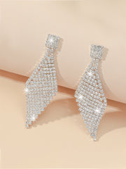 Diamond-Shaped Long Earrings