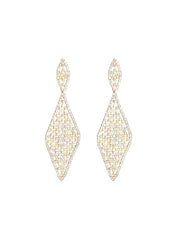 Geometric Diamond Long Earrings