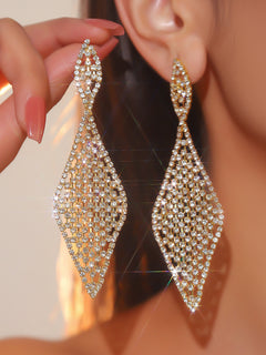 Geometric Diamond Long Earrings