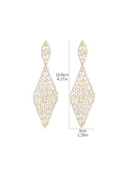 Geometric Diamond Long Earrings