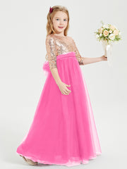 Sparkling Sequined Junior Bridesmaids Gown Azalea