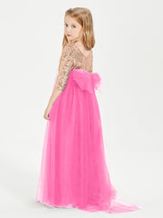 Sparkling Sequined Junior Bridesmaids Gown Azalea