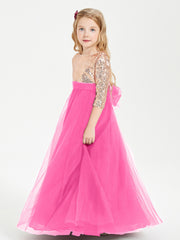 Sparkling Sequined Junior Bridesmaids Gown Azalea
