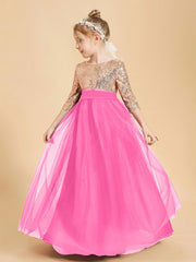 Sparkling Sequined Junior Bridesmaids Gown Azalea