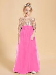 Sparkling Sequined Junior Bridesmaids Gown Azalea