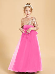Sparkling Sequined Junior Bridesmaids Gown Azalea