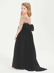 Sparkling Sequined Junior Bridesmaids Gown Black