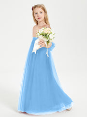 Sparkling Sequined Junior Bridesmaids Gown Blue